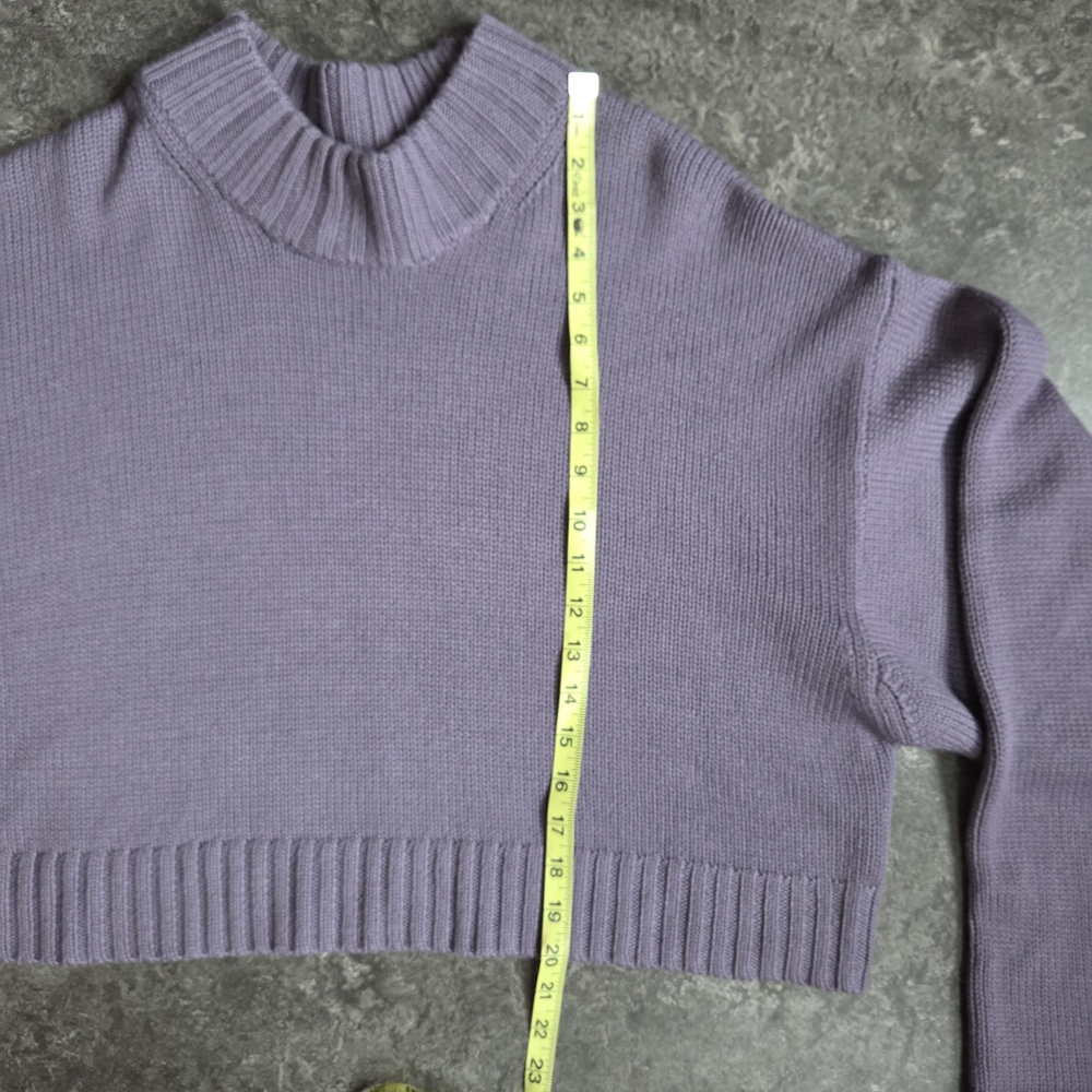 Wilfred 100% Merino Harper Soft Lilac Lavender Cropped Sweater EUC Sz 2X - Picture 11 of 13